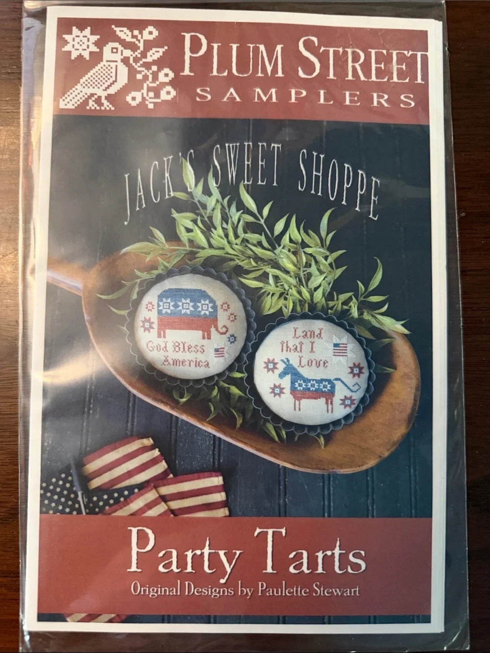 Party Tarts Cross Stitch Kit - Patriotic Red, Blue & White
